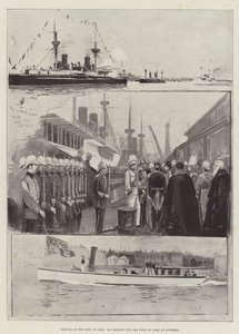 Arrivo del re del Siam, Sua Maestà e il duca di York a Spithead da Henry Charles Seppings Wright