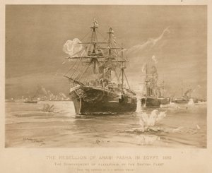 Bombardamento di Alessandria da parte della flotta britannica durante la ribellione di Ali Pasha, Egitto da Henry Charles Seppings Wright