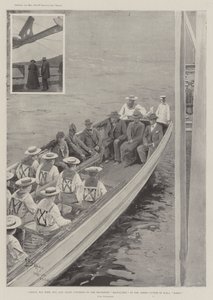 Cronje, sua moglie, suo figlio e il suo staff trasportati sulla Milwaukee con il cutter armato della HMS Doris