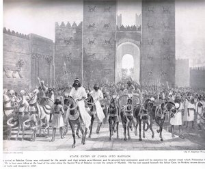 Ingresso di Ciro a Babilonia, illustrazione da 