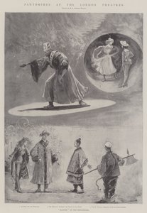 Pantomime nei teatri di Londra (litografia) da Henry Charles Seppings Wright