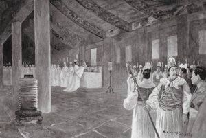 Rimozione di una Tavoletta da un Tempio Confuciano da Henry Charles Seppings Wright