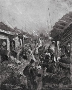 Il saccheggio di Pechino da parte del ribelle Li da Henry Charles Seppings Wright