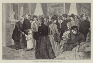 La ricezione pubblica del presidente alla Casa Bianca, Washington da Henry Charles Seppings Wright