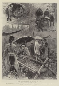 Con i raccoglitori di luppolo in difficoltà nel Kent da Henry Charles Seppings Wright