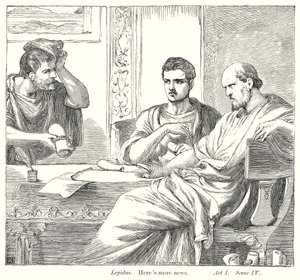 Antonio e Cleopatra (incisione) da Henry Courtney (after) Selous