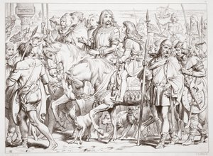 Come Hereward entra nella fortezza consacrata di St. Bertin, illustrazione da Hereward the Great di Charles Kingsley, pub. 1870 da Henry Courtney Selous