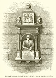 Monumento a Shakespeare nella Chiesa della Santissima Trinità, Stratford-upon-Avon