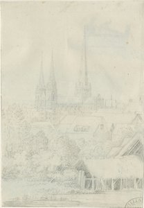 Cattedrale di Lichfield - Vista sud-ovest da Henry Curzon Allport
