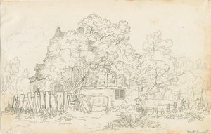 Yoxall - Vecchia fattoria: disegno a matita, nd [circa 1815]