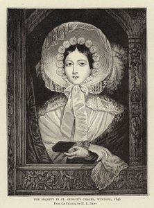 Sua Maestà nella Cappella di San Giorgio, Windsor, 1846 da Henry Dawe