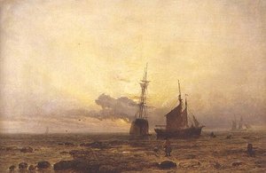 Scena costiera, sera da Henry Dawson