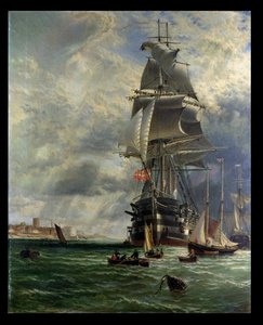 H.M.S. St. Vincent al suo ormeggio all