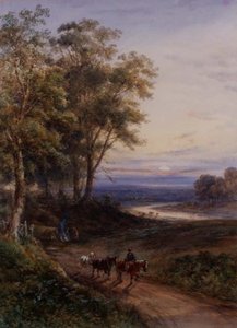 La squadra di tronchi al tramonto da Henry Earp