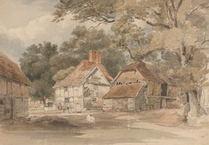 Edifici agricoli tra gli alberi da Henry Edridge