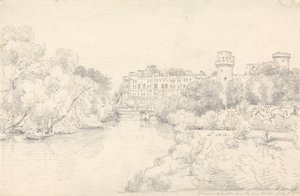 Castello di Warwick dal Nuovo Ponte da Henry Edridge