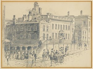 Casa del Dr. White, King Street (da una stampa di Ralston) da Henry Edward Tidmarsh