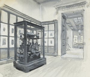 Vista interna del Museo Britannico che mostra la galleria delle incisioni da Henry Edward Tidmarsh