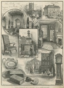 Memoriali personali e reliquie di John Wesley: per il centenario della sua morte (incisione) da Henry Edward Tidmarsh