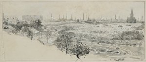 Cimitero di Phillips Park e fabbrica del gas di Bradford Road da Henry Edward Tidmarsh