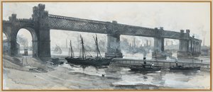 Canale navigabile, ponte di Runcorn da Henry Edward Tidmarsh