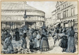 Mercato di Smithfield da Oak Street da Henry Edward Tidmarsh