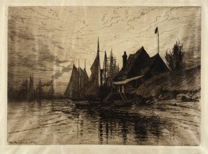 Sera, porto di New York da Henry Farrer
