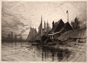 Sera, porto di New York da Henry Farrer