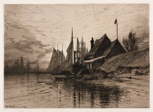 Sera, Porto di New York, 1884 da Henry Farrer