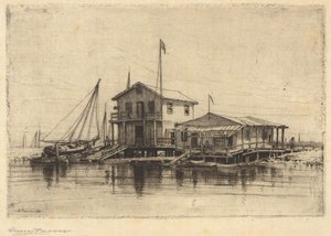 Sul ruscello, Long Island da Henry Farrer