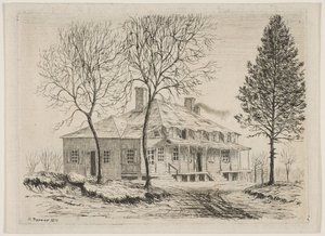 Casa Somerindyck da Scene della Vecchia New York, 1870 da Henry Farrer