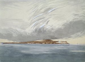 Forte e isola di Mackinaw, ottobre 1842 da Henry Francis Ainslie