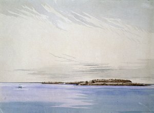 Vecchio Mackinaw, con il forte francese, 1842 da Henry Francis Ainslie
