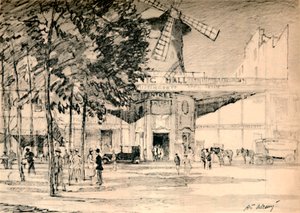 Le Moulin Rouge, morto davvero è la candela di Pierrot, c. 1927 da Henry Franks Waring