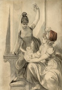 La madre e la sua famiglia in campagna