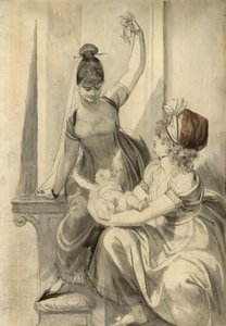 Madre e la sua famiglia in campagna, 1806-1807 da Johann Heinrich Füssli