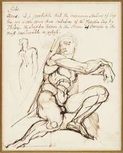 Studio di Ignudo nella Cappella Sistina, Roma (recto); Parafrasi dell