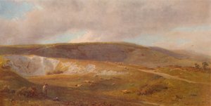 Una cava di gesso sulle colline, vicino a Eastbourne, 1871, 1935 da Henry George Hine