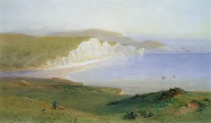 Le Sette Sorelle e la foce del Cuckmere, 1881 da Henry George Hine