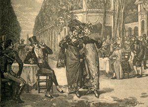 Beaus e belle del periodo della Reggenza, primi anni del XIX secolo c1890 da Henry Gillard Glindoni