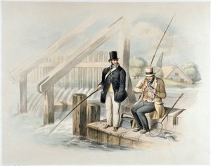 Pesca alla trota, Beddington Park, da una serie di sei immagini di 