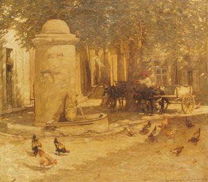 Fontana in un villaggio provenzale da Henry Herbert La Thangue