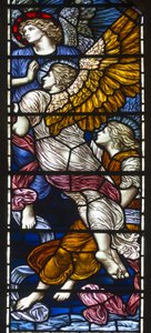 Buckland, Santa Maria, James Powell & Sons, Henry Holiday, La cappella di Barcote, Angeli lodanti, 1889