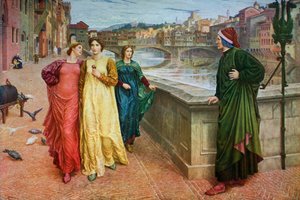 Dante e Beatrice, 1883, 1912 da Henry Holiday