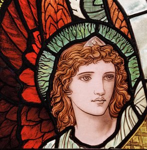 Grasmere, San Oswald, James Powell & Sons, Henry Holiday, Angeli ministranti (dettaglio), 1893 da Henry Holiday