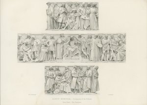Sculture sul podio del Memoriale di Albert da Henry Hugh Armstead