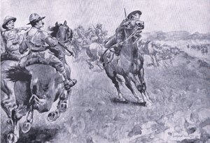 La corsa per il comando della Philips Town Road, da Dopo Pretoria: La guerra di guerriglia pubblicata da Harmsworth Bros Limited, 1901 da Henry Inglis Jodrel Sheldon Williams