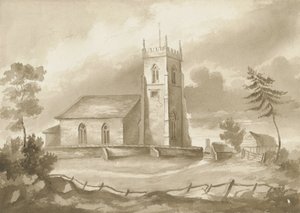 Chiesa di Codsall: disegno a seppia