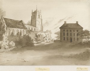 Chiesa di Pattingham e Casa del Vicario, 1844 da Henry James Noyes