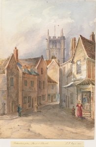 Wolverhampton - Chiesa di San Pietro: acquerello, 1844
